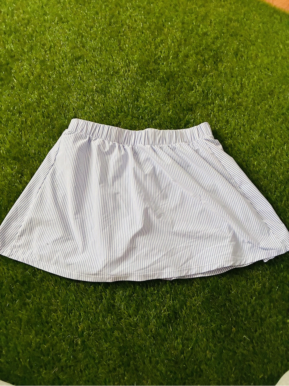 OYSHO Blue White Striped Tennis Skort – Built In Shorts – Size Medium - Picture 4 of 6